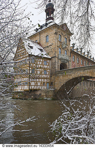 Town partial view  Bamberg  Bavaria  Germany  Europe