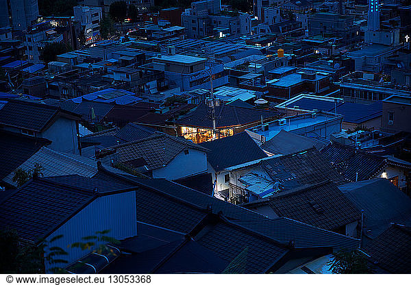 Township at night  Seoul  South Korea