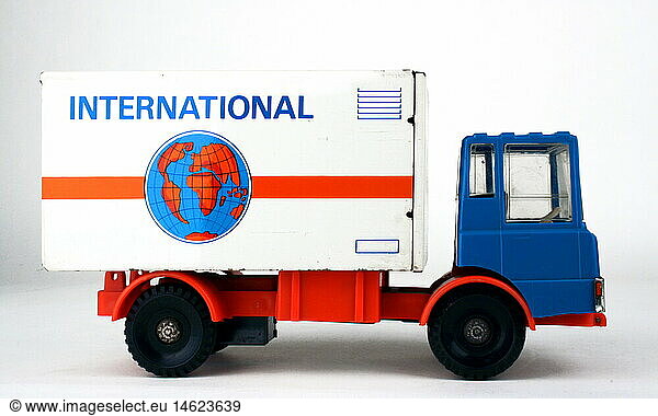 toys  cars  transport vehicle  haulage truck S-25  made by VEB Mechanische Spielwaren Brandenburg  GDR  1970s