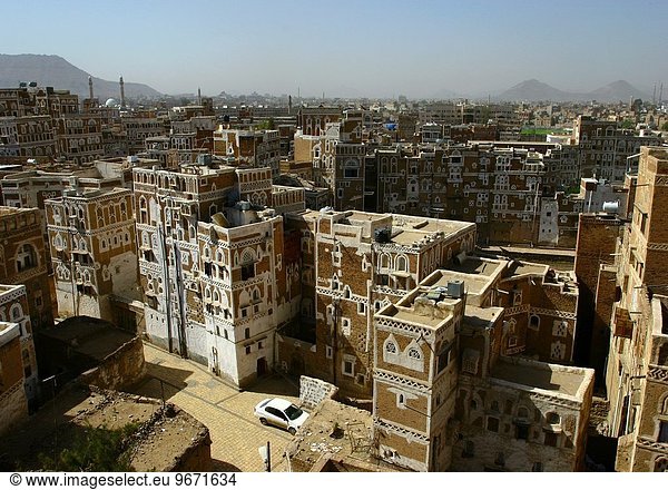 Tradition Großstadt bauen befestigen alt Jemen
