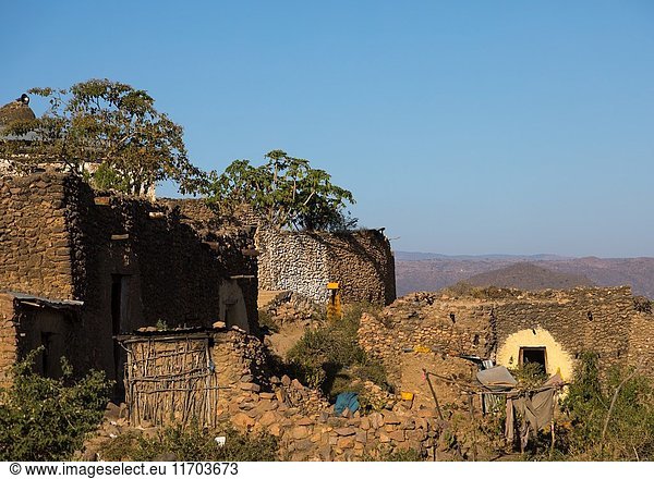 Traditional Argoba stone houses village  Harari Region  Koremi  Ethiopia.