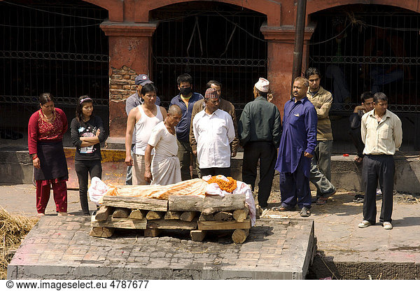 Traditional Funeral Traditional Funeral People Standing Around A Body On A Pyre Ready For