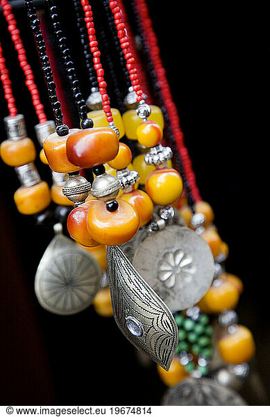 Traditional Moroccan jewellery  Fes  Morocco.