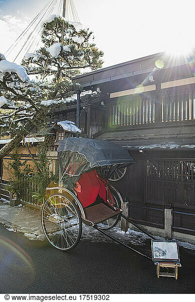traditional Rickshaw in the town of Takayama