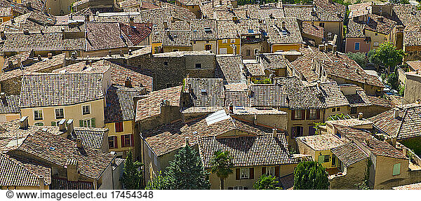 traditional rooftops in La Palud in south France