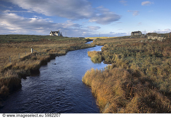 Traditionelle Landwirtschaft Land  am Howmore  (Tobha Mor)  South Uist  Äußere Hebriden  Schottland  Vereinigtes Königreich  Europa
