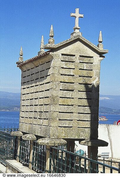 Traditioneller Horreo. Rianxo  Provinz La Coru?a  Galicien  Spanien.