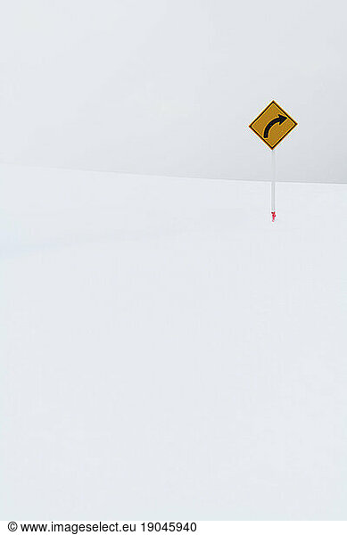 Traffic signal in the snow  Biei  Hokkaido  Japan