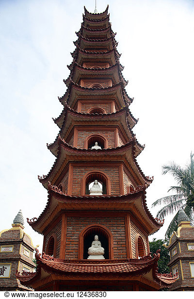 Tran Quoc Pagoda (Chua Tran Quoc)  Tower  Hanoi  Vietnam  Indochina  Southeast Asia  Asia