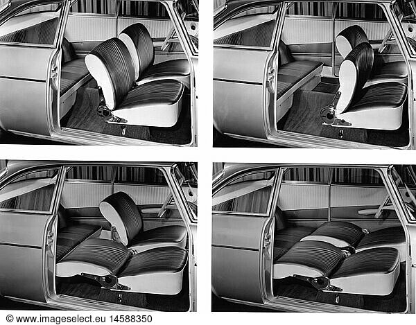 transport / transportation  car  typ  Opel  Opel Rekord  CoupÃ©  interior view  adjustable front seats  1960s