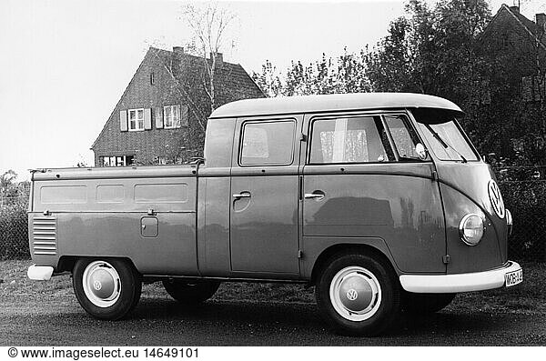 transport / transportation  car  vehicle variants  Volkswagen  VW A 1 flatbed pickup truck  side view  1970s