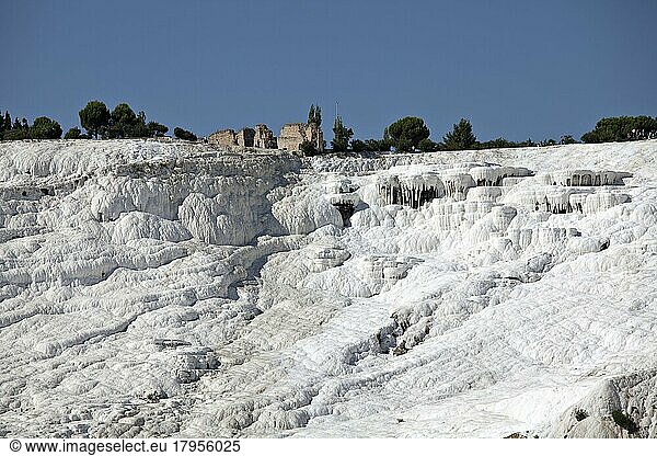 Travertinen von Pamukkale  Denizli  Türkei  Asien