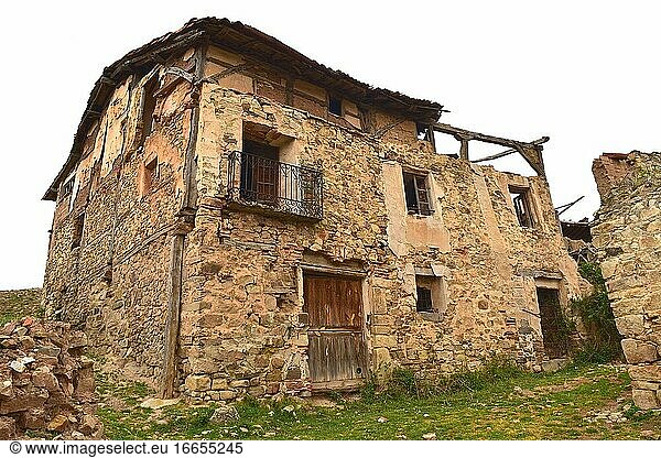 Treguajantes  verlassenes Dorf. Camero Viejo  La Rioja  Spanien.