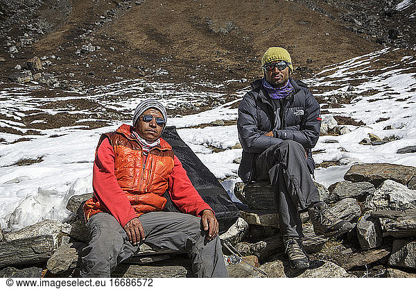 Trekking-Führer auf dem Weg zum Mount Everest Base Camp in Nepal.