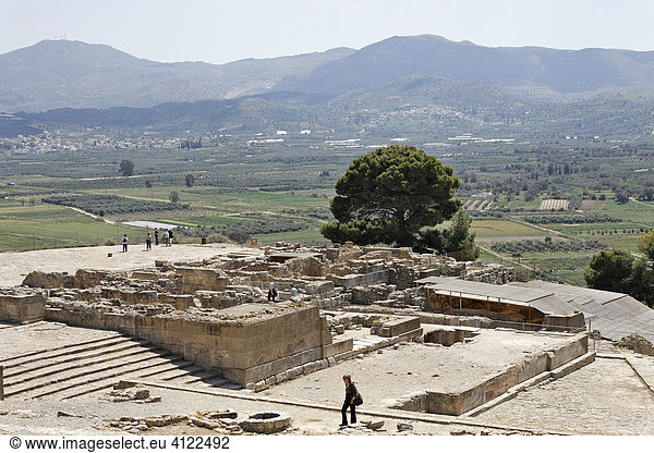 Treppenanlage des minoischen Palastes von Phaistos (Festos)  Kreta  Griechenland