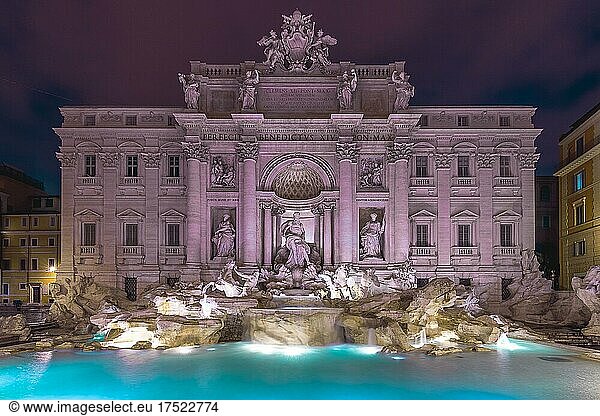 Trevi Fountain  Fontana di Trevi  Dawn  Rome  Lazio  Italy  Europe