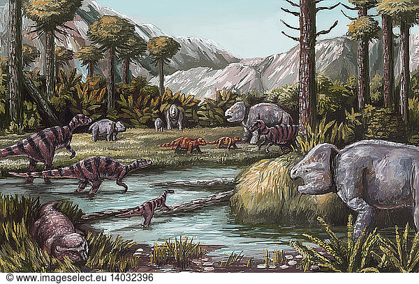 Triassic Period Triassic Period, Illustration,art,earth science ...