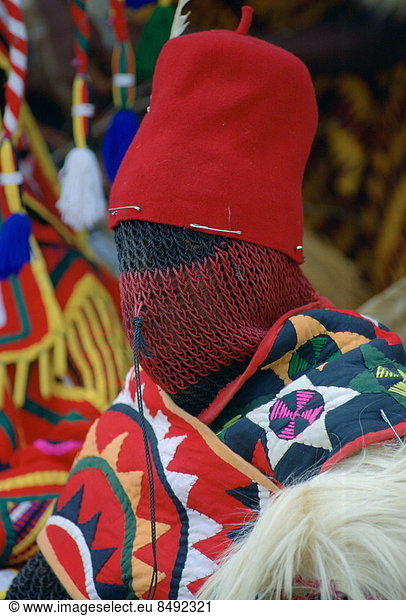 Tribal dancer at a festival in Cameroon  Africa