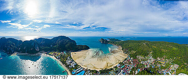 Tropical paradise island resort travel concept background - Phi-