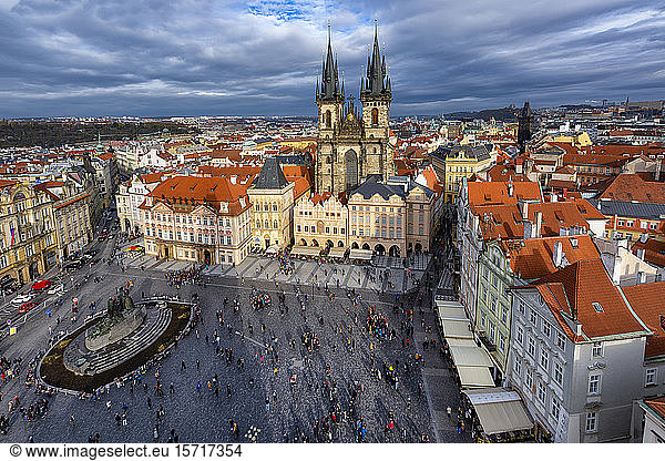 Tschechische Republik  Prag  Luftaufnahme des Altstädter Ringes