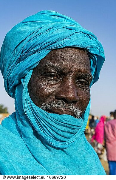 Tuareg  Mann  Portrait  Agadez  Niger  Afrika