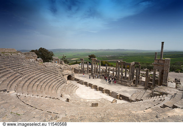 Tunesien  Gouvernement Beja  römische Ruine von Dougga