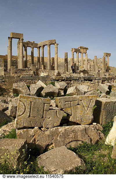 Tunesien Gouvernement Beja römische Ruine von Dougga