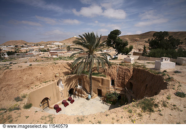 Tunesien  Matmata  Berberdorf  Hotel Sidi-Driss  alte Höhlenwohnung