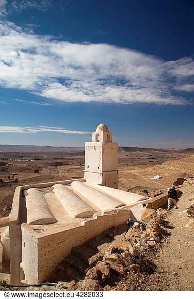 Tunisia,  Ksour Area,  Douiret,  abandoned Berber town,  mosque view