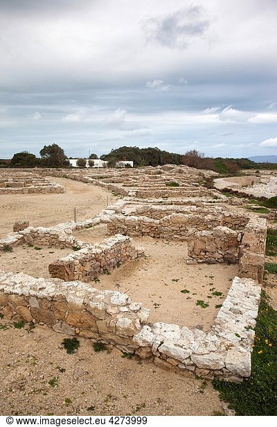 Tunisia  Cap Bon  Kerkouane  ruins of ancient Punic settlement