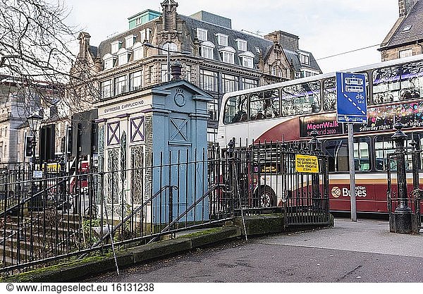 Tupiniquim cafe in old police box in Edinburgh  the capital of Scotland  part of United Kingdom.