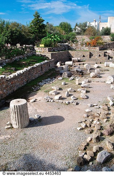 Turkey  Aegean sea  Bodrum  Ruins of the Mausoleum Bodrum Ancient Greek Halicarnassus Halicarnassos