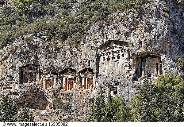 Turkey  Dalyan  Lycian Rock Tombs of Kaunos