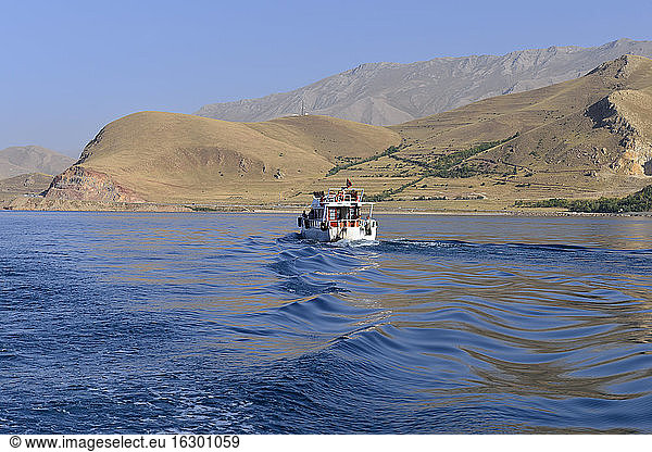 Turkey  Eastern Anatolia  Van province  Van Lake  Tourist boat to Akdamar Island