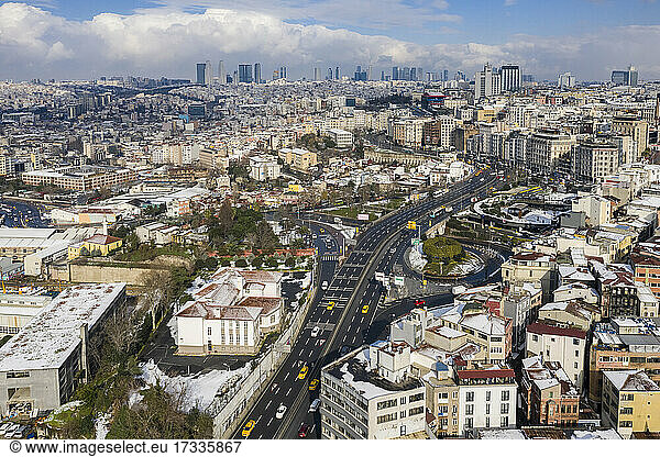 Turkey  Istanbul  Aerial view of Beyoglu district