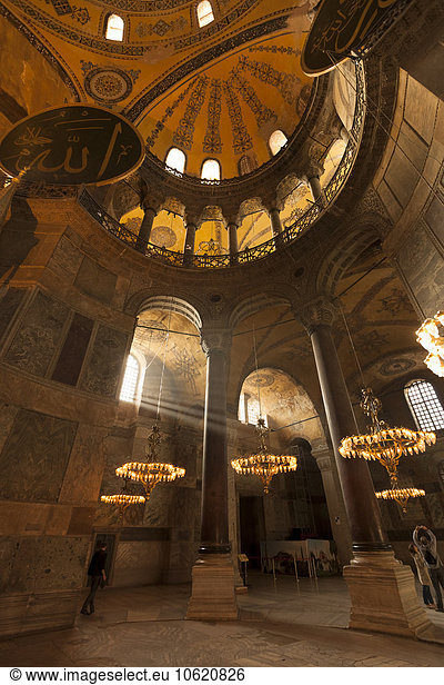 Turkey  Istanbul  Interior of Hagia Sophia