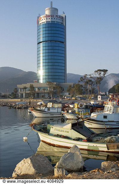 Turkey Izmir hotel Crowne Plaza above fishers harbour