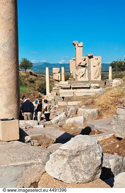 Turkey  Kusadasi  ruins of Ephesus  Tourists