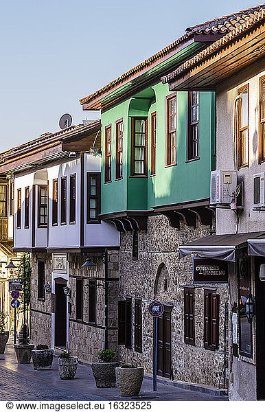 Turkey  Middle East  Antalya  Kaleici  Row of houses in old town