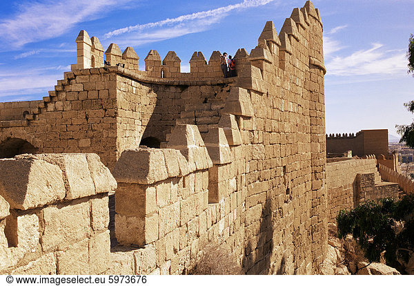 Turm (Tercer Recinto)  Alcazaba  Almeria  Andalusien  Spanien  Europa
