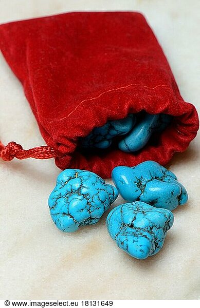 Turquoise  turquoise stones with bag  tumbled stones  turquoise