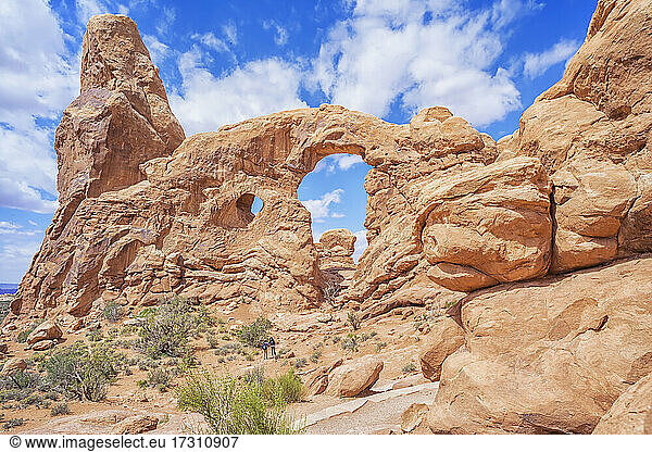Turret Arch  Arches National Park  Moab  Utah  Vereinigte Staaten von Amerika  Nord-Amerika