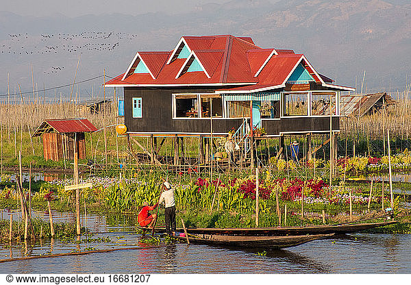 typical local house at Inle Lake
