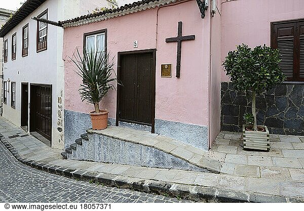 Typischer Hauseingang  La Orotava  Teneriffa  Kanaren  Kanarische Inseln  Spanien  Europa