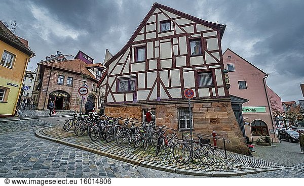 Typisches mittelalterliches Stadthaus in Nürnberg.