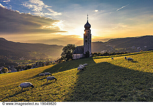 Tyrolean church with a clocktower