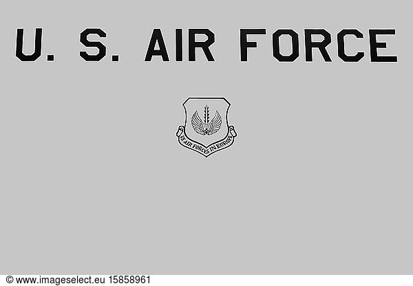 U.S. AIR FORCE text on aircraft fuselage