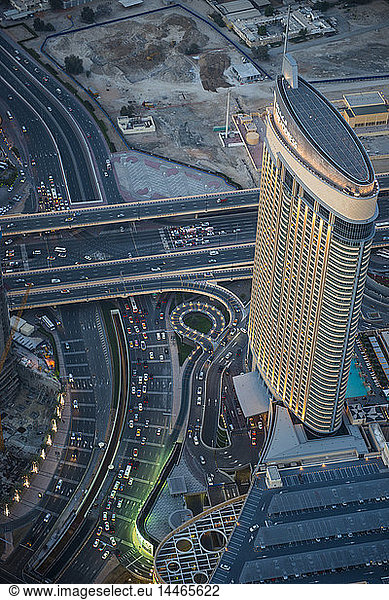 UAE  Dubai  Highrise building in Down Town Dubai