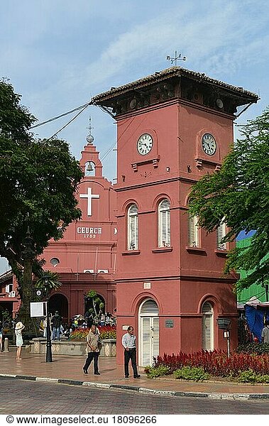 Uhrenturm  Christus Kirche  Melaka  Malaysia  Asien
