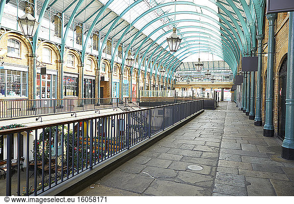 UK  England  London  Empty market in Covent Garden